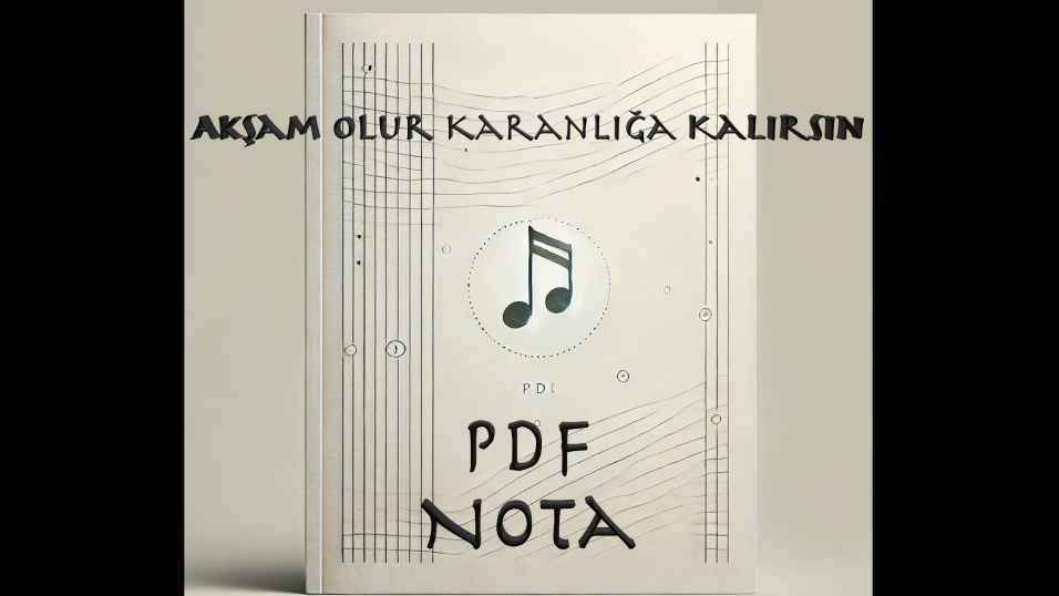 Akşam Olur Karanlığa Kalırsın - Nota